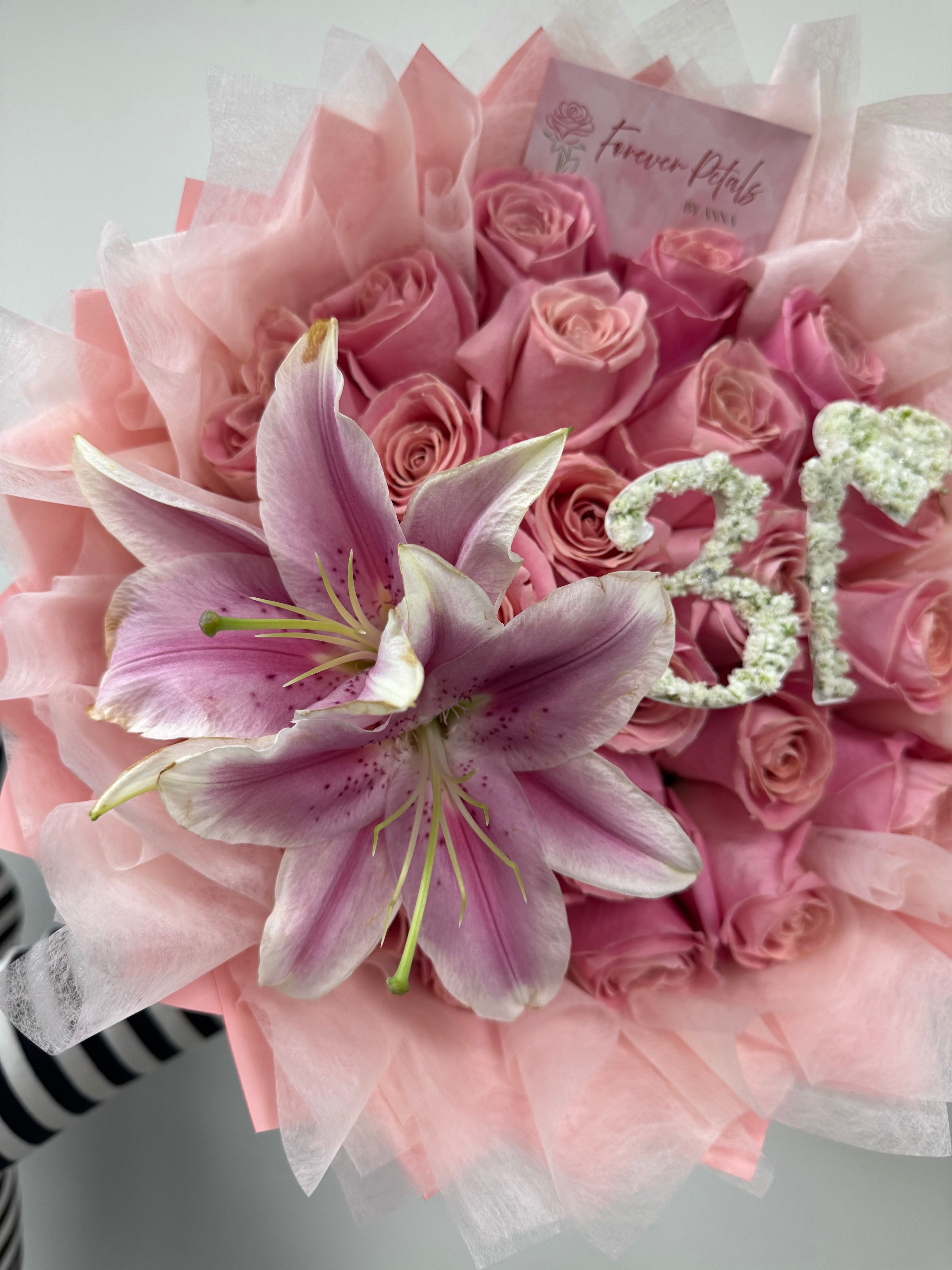 25 Count Pretty Pink bouquet