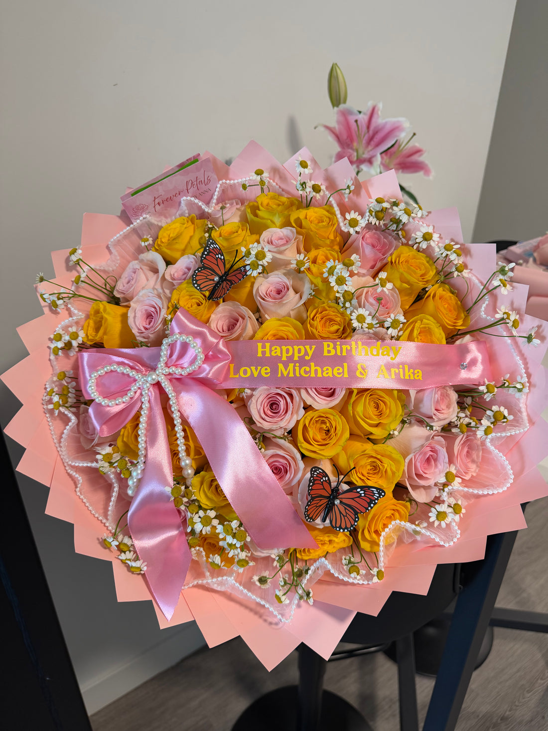 Pink & Yellow Dreams Bouquet💛