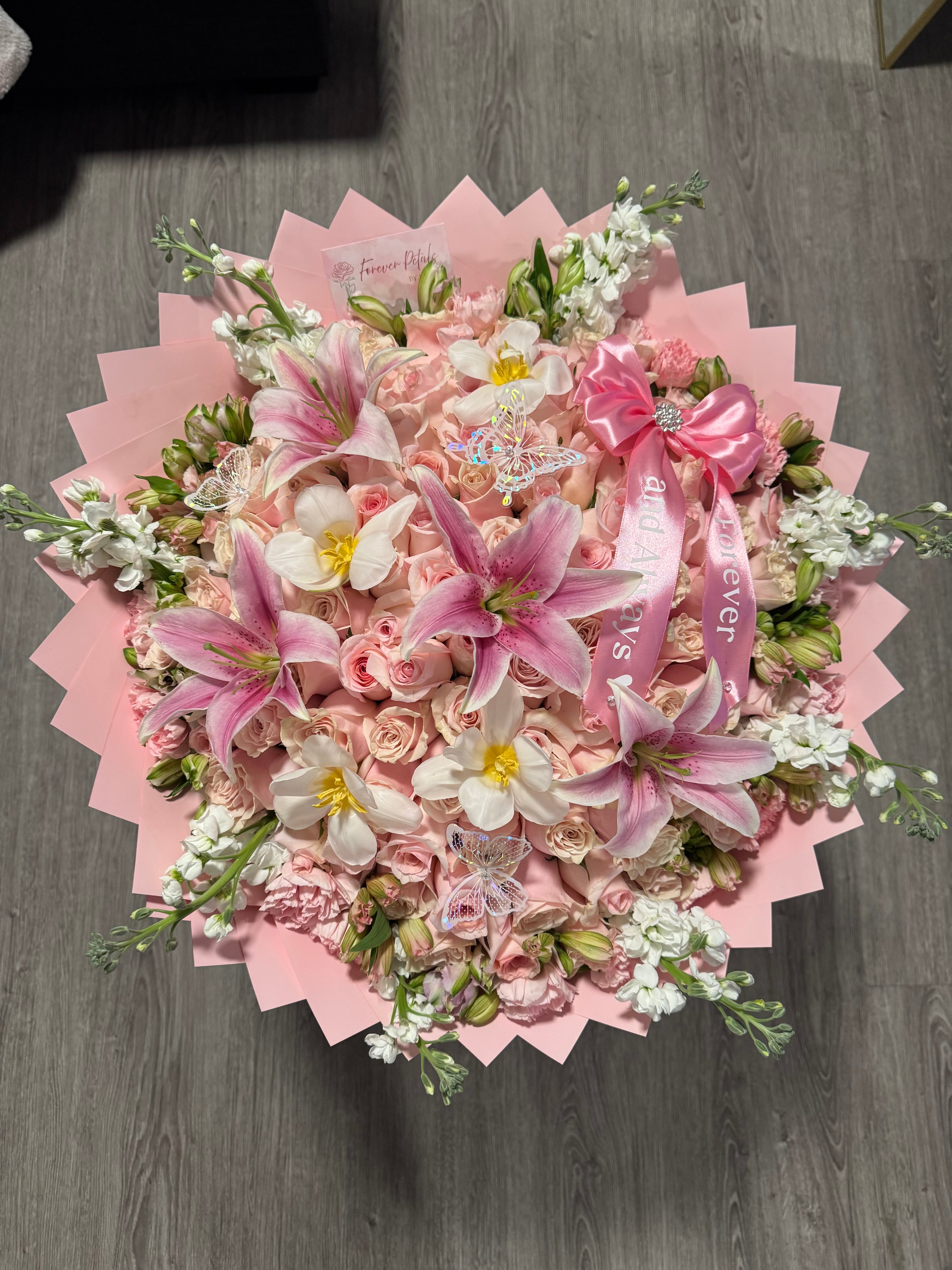Aurora Pink Lilies Bouquet 💐