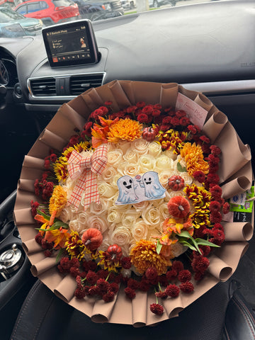 Fall Bouquet Themed Arrangement with Seasonal Florals